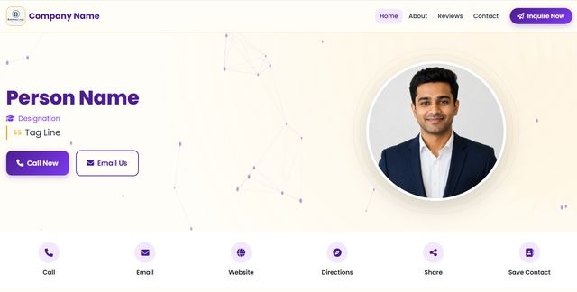 Mini website template 4